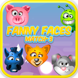 Funny Faces Match 3 Icon