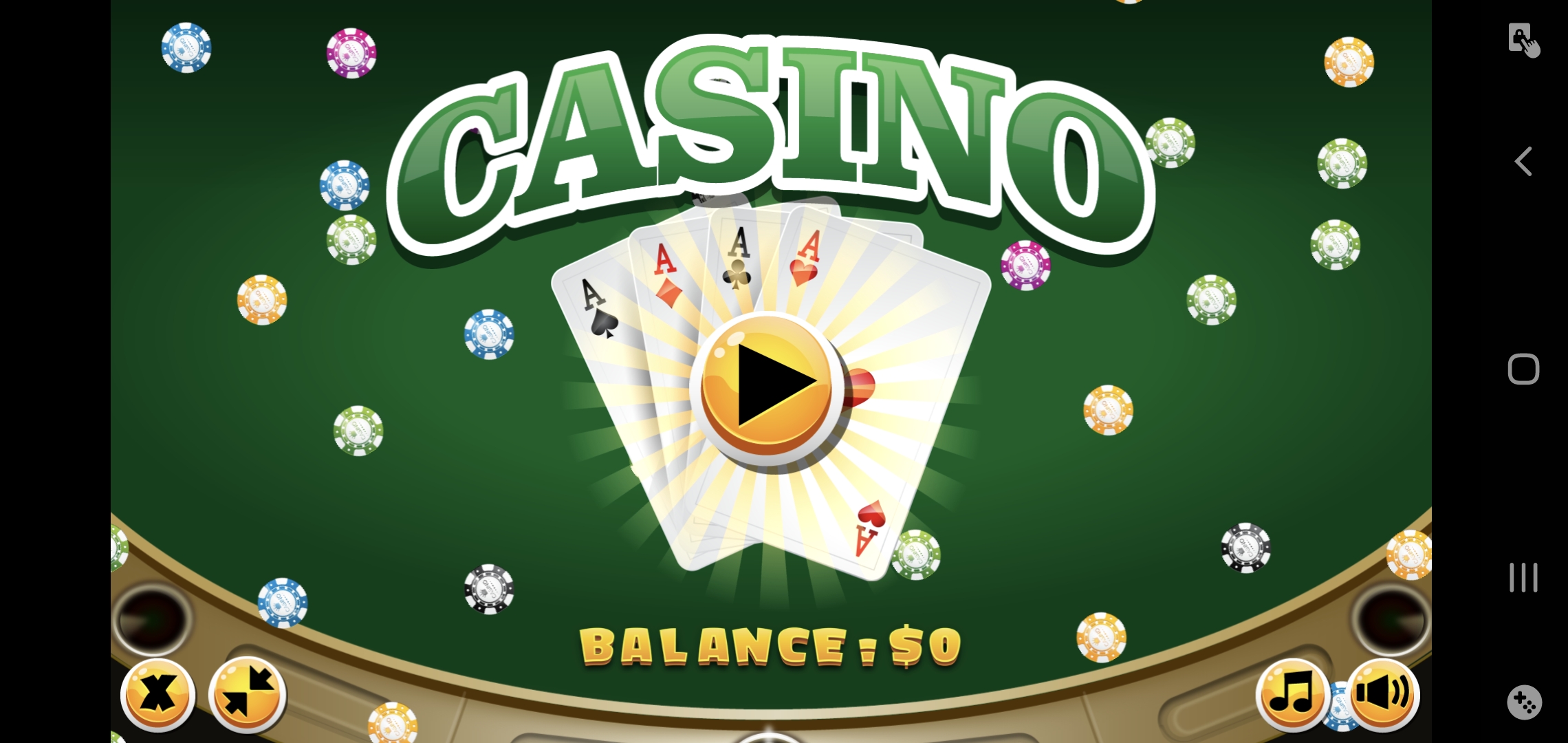 Casino Cards Memory Screenshot