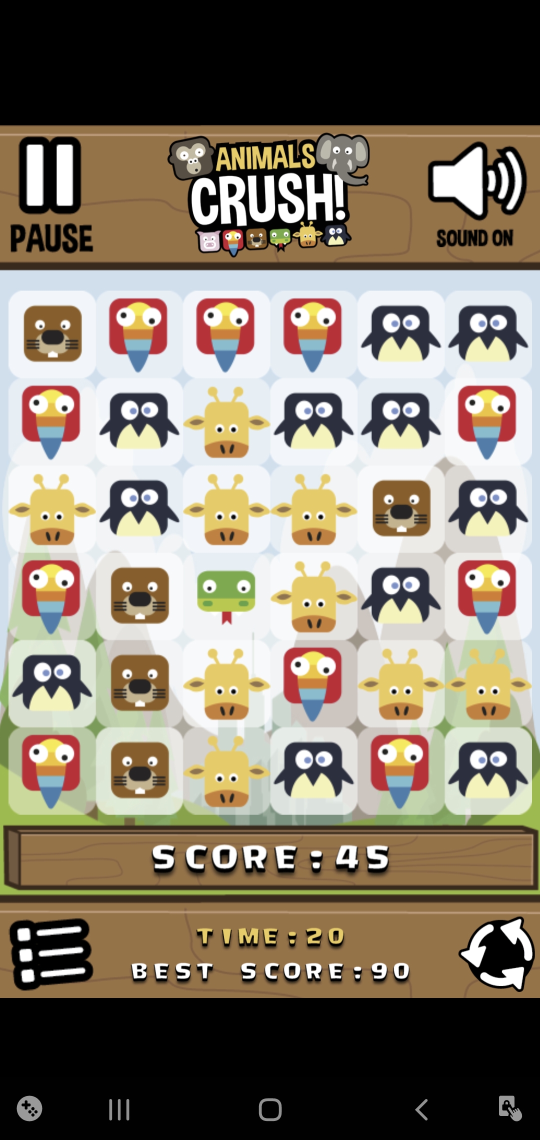 Animals Crush Match 3 Screenshot