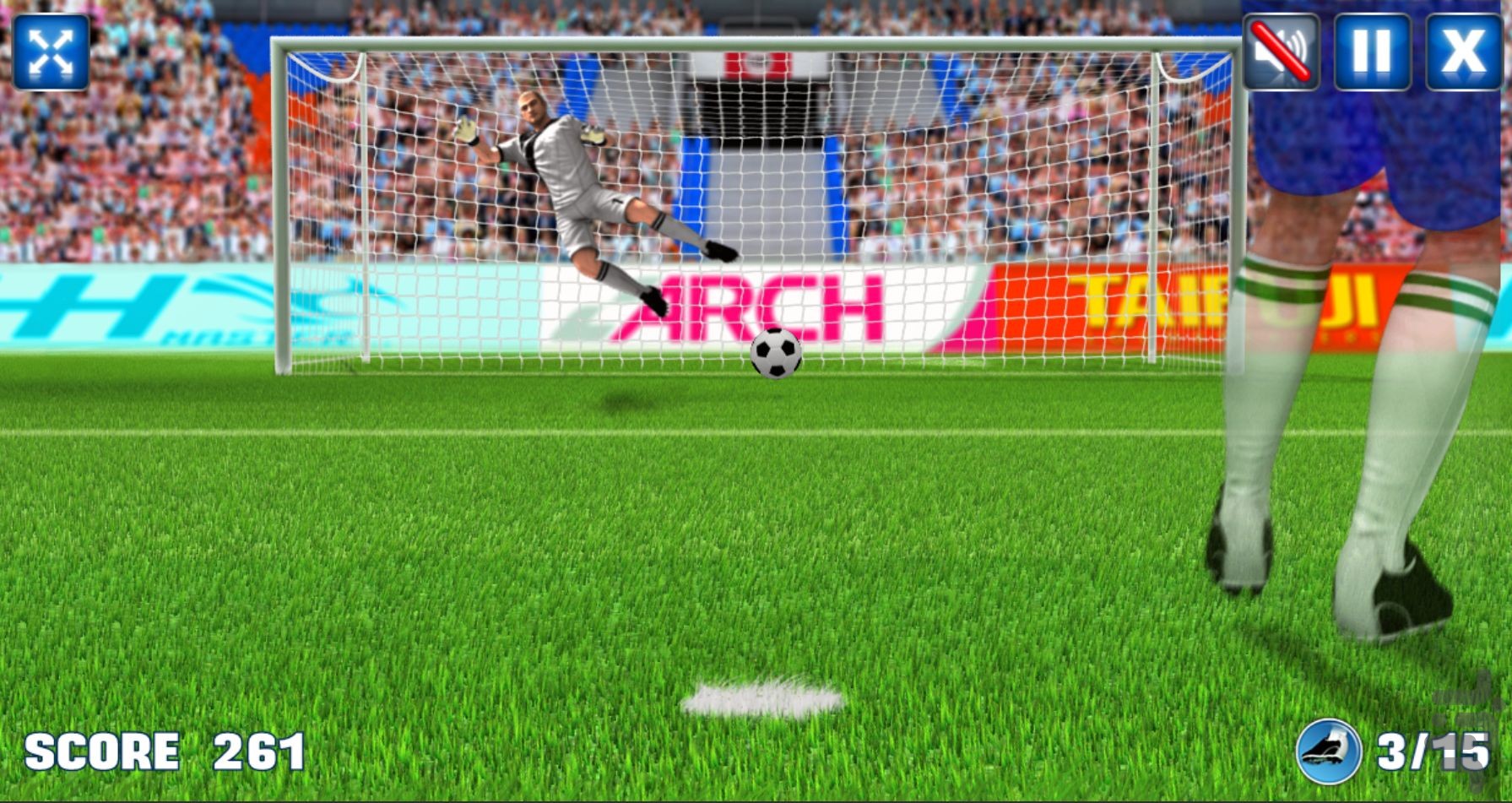 Penalty kicks Screenshot